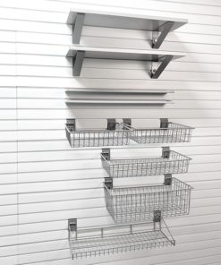 Shelf and basket wall storage