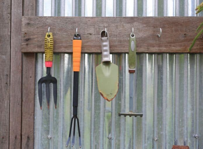 Ways To Use Storage Hooks for Pots and Planting Tools